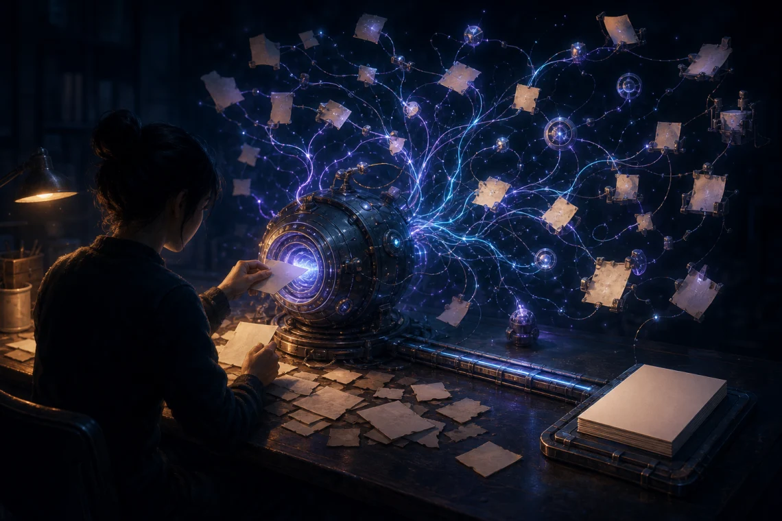 Infographic summarising Giving AI Your Raw Notes Is Better Than a Clean Brief
