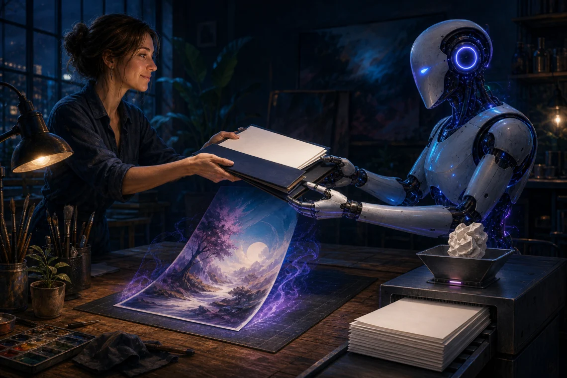 Infographic summarising Prompting AI Like a Client Brief Changes What You Get Back